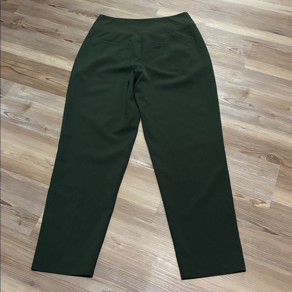 Athleta Endless High Rise Pant Army green Slim straight leg Pull on Womens 4 - Picture 4 of 11